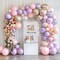 Pearl Purple & Pink Balloon Arch Kit – Double-Stuffed Pastel Balloons for Birthday, Baby Shower & Wedding Decor